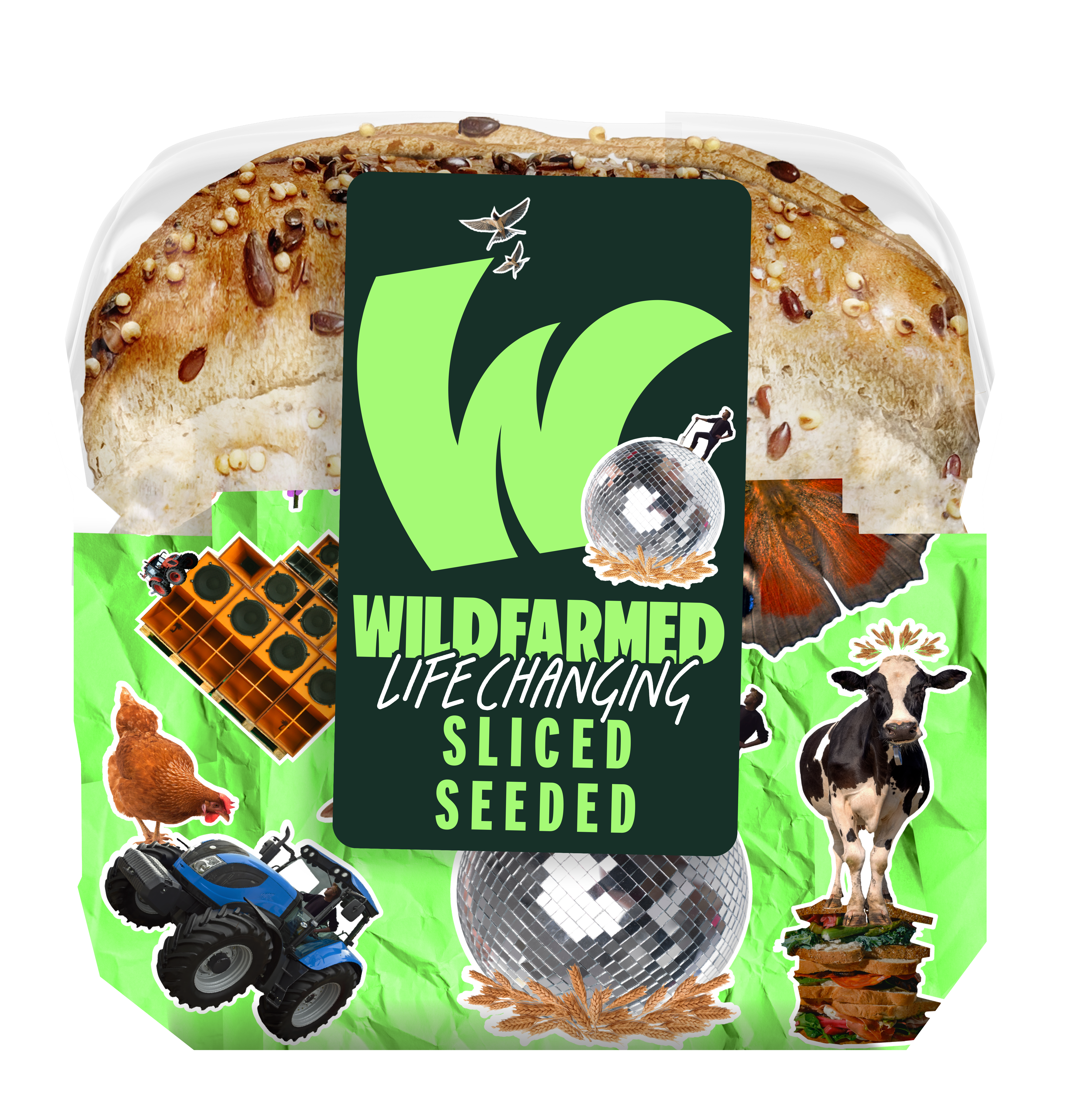 Full of life Wildfarmed Sliced Seeded, made from 100% regenerative wheat